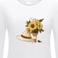 thumbnail image 4 of Pompotops Mode T-shirt Blouse à Manches Longues Col Rond Imprimé Décontracté pour Femmes, 4 of 4