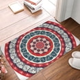 thumbnail image 4 of Pofeuu Round Design Print Flannel Doormats Rug16"x24"Rug Washable Doormats Indoor Outdoor Rugs for Layered Front Door Mats, Porch, Kitchen, Entryway, 4 of 7