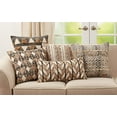 thumbnail image 3 of Fennco Styles Triangle Embroidered Block Print Cotton Decorative Throw Pillow 20" W x 20" L - Rust Cushion for Home, Couch, Living Room and Office Décor, 3 of 3