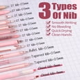 thumbnail image 2 of CCOCC 14Pack Pastel Gel Ink Pen Set, Cute Retractable 0.5mm Fine Point Pen, 12 Pack Black Ink Pens with 2Pack Highlighter, Smooth Writing Pens (Pink), 2 of 9