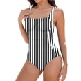 thumbnail image 2 of Jamicy Cute One Piece Swimsuit for Women Tummy Control Square Neck Sporty Ruched Slimming Monokini High Cut Women's Bathing Suit, 2 of 8