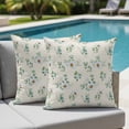 thumbnail image 4 of Set of 2 Summer Daisy Pillow Covers 16x16 Inch, Eucalyptus Leaves Flower Farmhouses Vintage Decorative Throw Pillow Cases Cotton Cushion Covers for Sofa Couch Bed Living Room Bedroom Home Decor, 4 of 9