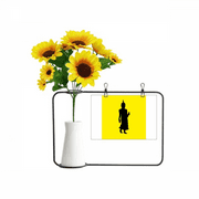 Walking Missionary Faith Mellow Artificial Sunflower Vases Bottle Blessing Card