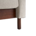 thumbnail image 5 of Knox Modern Tufted 3-Seater Sofa, Upholstery Couch with Solid Wood Legs, Removable Backrest, Grayish Beige, 5 of 12