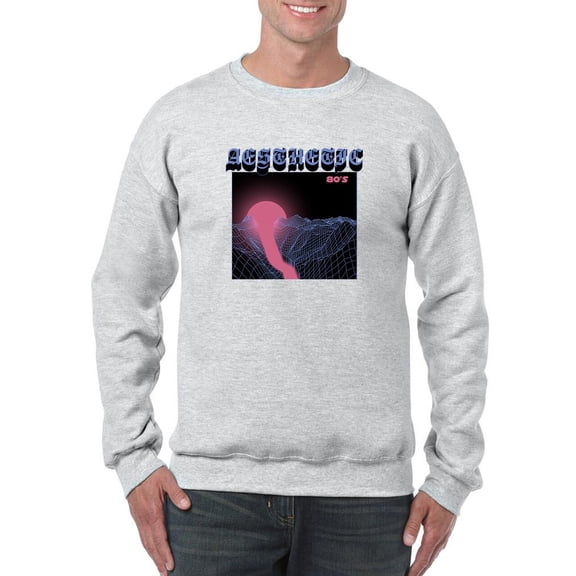 Retro Aesthetic Mountains Sweatshirt Men -Image by Shutterstock, Male 3X-Large