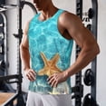 thumbnail image 5 of Pofeuu Starfish And Seashell On The Beach 1 Print Men's Workout Tank Tops Sleeveless Muscle Gym Shirt Quick Dry-Medium, 5 of 7