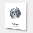 thumbnail image 3 of Designart ' Kiss of Two Lovers In Romantic Moon Shape ' Modern Canvas Wall Art Print, 3 of 4