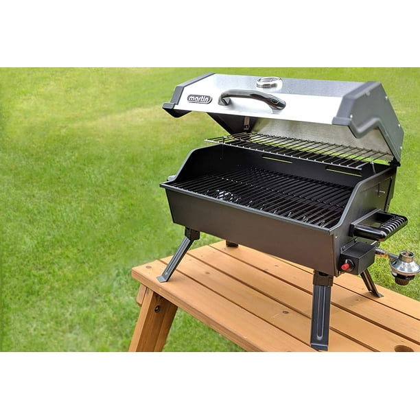 MARTIN Portable Propane BBQ Grill, Stainless Steel Charcoal Grill, Heat  Control