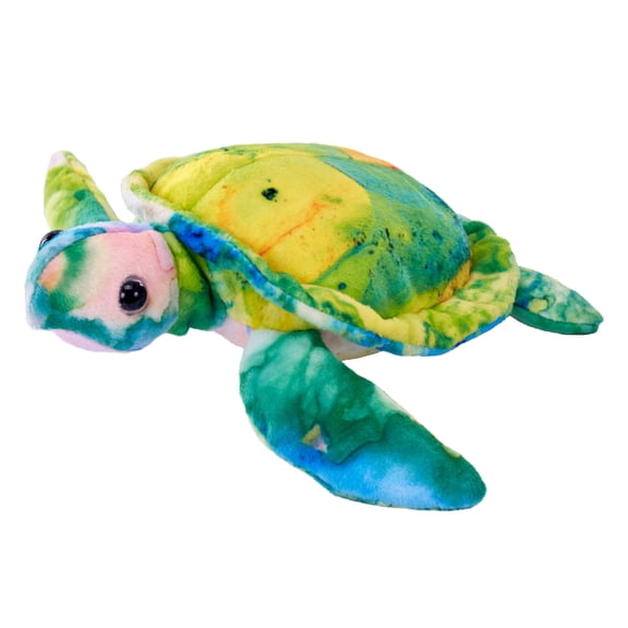 Wild Republic Mysteries of Atlantis, Sea Turtle, Stuffed Toy, 8 inches, Gift for Kids, Plush Toy, Doll, Fill is Spun Recycled Water Bottles