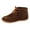 Brown, variant on Women Tassel Ankle Boots Lace up Round Toe Lightweight Vintage Western Moccasin Boots