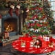 thumbnail image 4 of CaiYueKe Christmas Tree Skirt, Red Tree Skirts 35.4 Inch with Snowflake Reindeer Rustic Farmhouse Xmas Tree Skirt Christmas Decorations for Holiday Party Decoration, 4 of 7