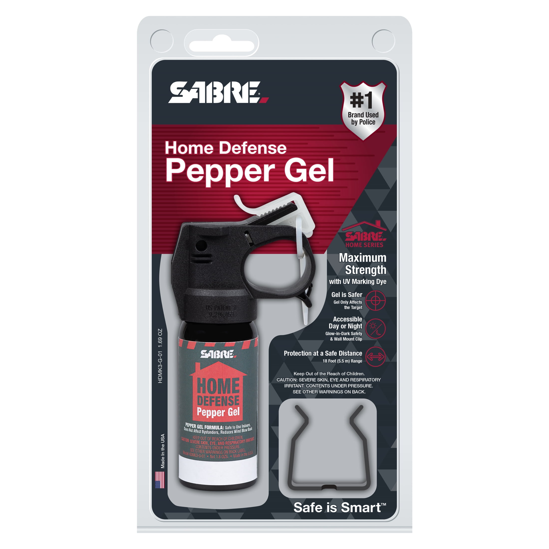 (2 pack) SABRE Home Defense Pepper Gel, Glow in The Dark Safety, 1 Ct, New, Pocket Pepper Sprays