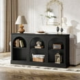 thumbnail image 2 of Finmind  Console Table, 63 Inch Long Farmhouse Entryway Table with 3 Tier Storage for Living Room, Hallway,  Black, 2 of 9