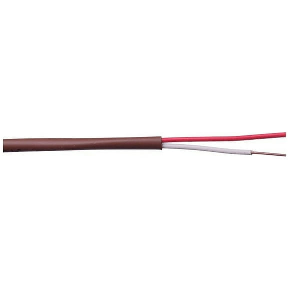 Monoprice Syston 18/2 Solid Thermostat Cable CMR/CL3R Brown 500ft Spool
