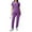 18# Purple, variant on Scrubs for Women Set Stretch Fit Scrub Top & Jogger V-Neck Pants Medical Nurse Uniforms Set Multi Pocket Army Green L