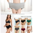 thumbnail image 6 of 5PCS Women's Cotton Underwear High Waisted Briefs, 6 of 21