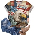 thumbnail image 6 of mgoYE XL Black Shirt for Women America 250th Anniversary T Shirt Women USA Patriotic T Shirt 250th Anniversary USA Tshirt 4th of July Shirts American Flag Tee Tops|Brick Red 2XL, 6 of 7