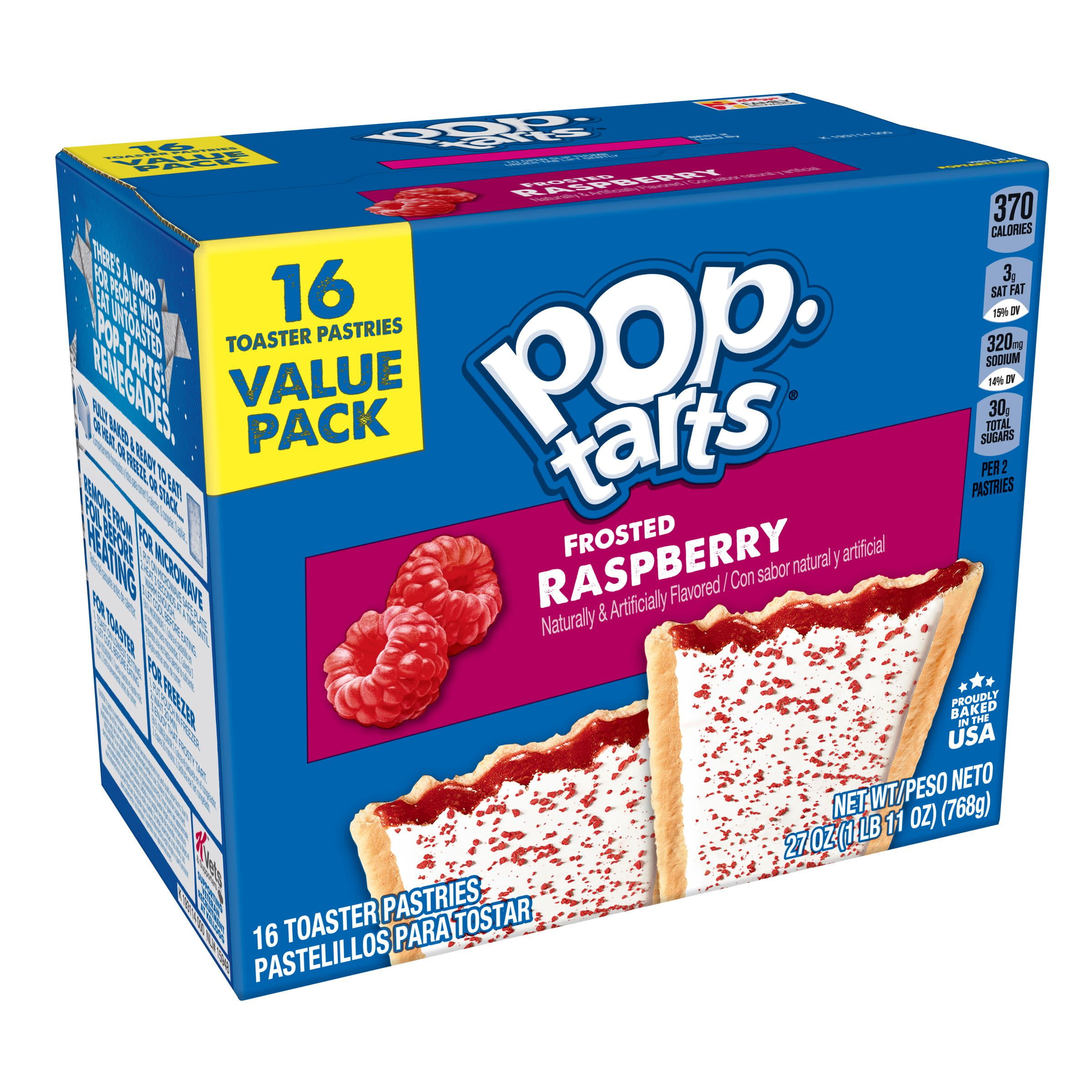 Pop Tarts Frosted Raspberry 16 Toaster Pastries