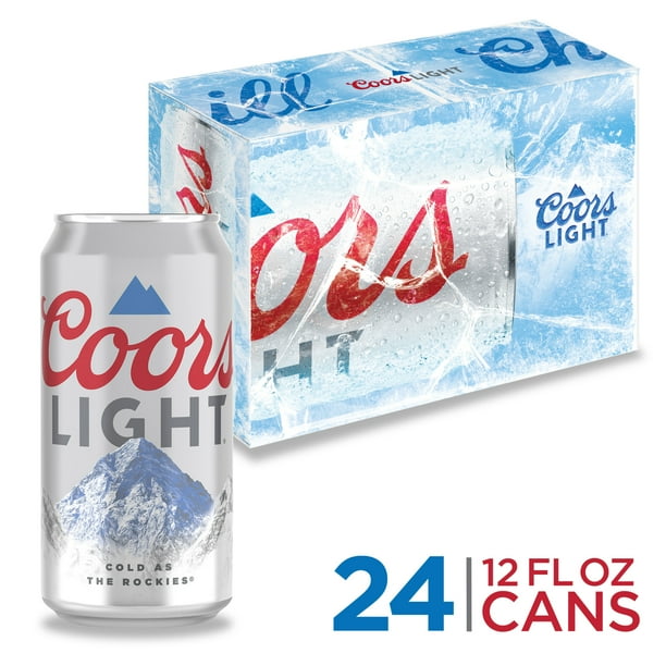 Coors Light Lager Beer, 24 Pack, 12 fl oz Cans, 4.2 ABV