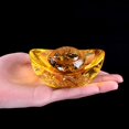 thumbnail image 5 of Chinese Style Citrine Ingot Gold Crystal Glass Colored Glaze Wealth Money Craft, 5 of 8