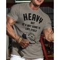 thumbnail image 2 of Gymish Heavy Lift Men’s Workout T-Shirt – Funny Gym Shirt, Lifting Tee, Athletic Fitness & Weightlifting Top, 2 of 6