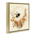 thumbnail image 4 of Stupell Industries Bee Florals View Animals & Insects Painting Gold Floater Framed Canvas Art Print Wall Art, 18 x 18, 4 of 10