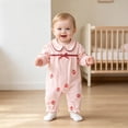 thumbnail image 2 of JFOPQVSM Newborn Baby Girl Clothes Preemie Fall Winter Floral Outfits Infant 0 3 6 12 18 Months Romper,Cute Babies Jumpsuits, 2 of 6
