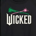 thumbnail image 3 of Wicked: Part 2 -  Wand And Broomstick Logo - Women's French Terry Long Sleeve Pullover, 3 of 5