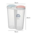 thumbnail image 3 of Xingzhi Boîte de Rangement en Plastique Compartimentée Transparente Sans BPA 2500ml Ovale, 3 of 8