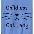 thumbnail image 2 of Childless Cat Lady Fleece Sweatshirt Sweater Top for Women, 2 of 7