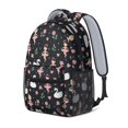 thumbnail image 2 of Princess and Swan Black Pattern Backpack for School, Cute School Bag with Adjustable Shoulder Straps and Padded Back, 15.3"x11"x6.7", 2 of 5