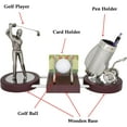 thumbnail image 4 of Wooden Pen Holder Pencil Holder for Desk,Golf Player with Ball,Decor For Home Office Desktop,Desk Organizer for Pen and Office Accessories Gift, 4 of 9