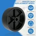 thumbnail image 4 of Trailer Jack Wheel Replacement 1200lbs Capacity Plastic Trailer Jack Wheel Practical Trailer Tongue Jack Wheel with Screw Kit for Boat Trailer Jack with Wheel, 4 of 9