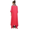 thumbnail image 6 of Bimba Women's Indian Peach Rayon Asymmetrical Hem Casual Kurta With Scarf - 8, 6 of 9