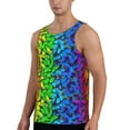 thumbnail image 2 of Gaeub Multicolored Butterflies Men's Athletic Tank Top, Workout Sleeveless Shirts, Running Tank Tops for Gym, Running, Training - Medium, 2 of 9