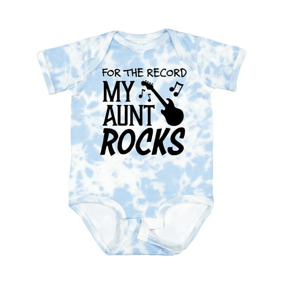 Inktastic For the Record, My Aunt Rocks Boys or Girls Baby Bodysuit