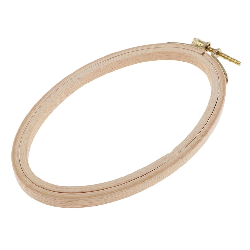 3 Set Embroidery Hoops Wooden Oval Stitch Hoop Rin Sewing