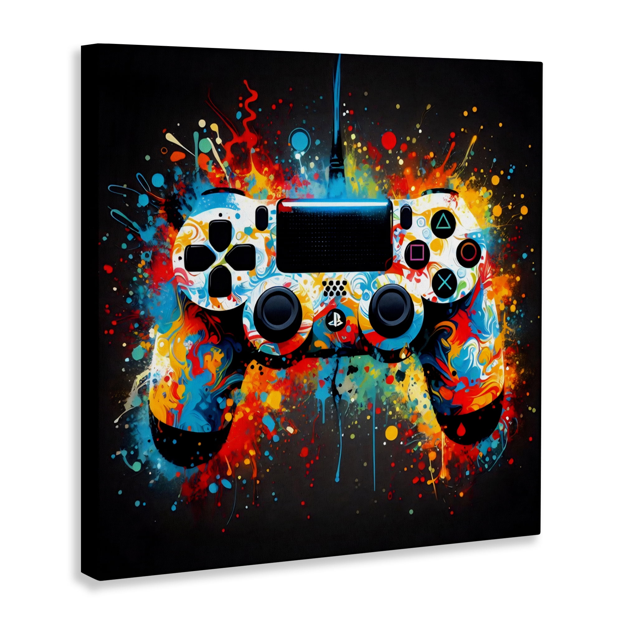 Stupell Industries Colorful Controller Swirl Canvas Wall Art, design by Creative Studio