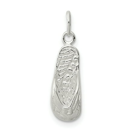 925 Sterling Silver Flip Flop Charm Pendant
