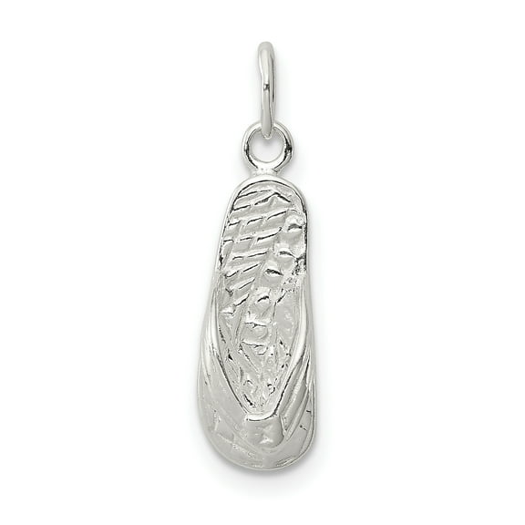 925 Sterling Silver Flip Flop Charm Pendant