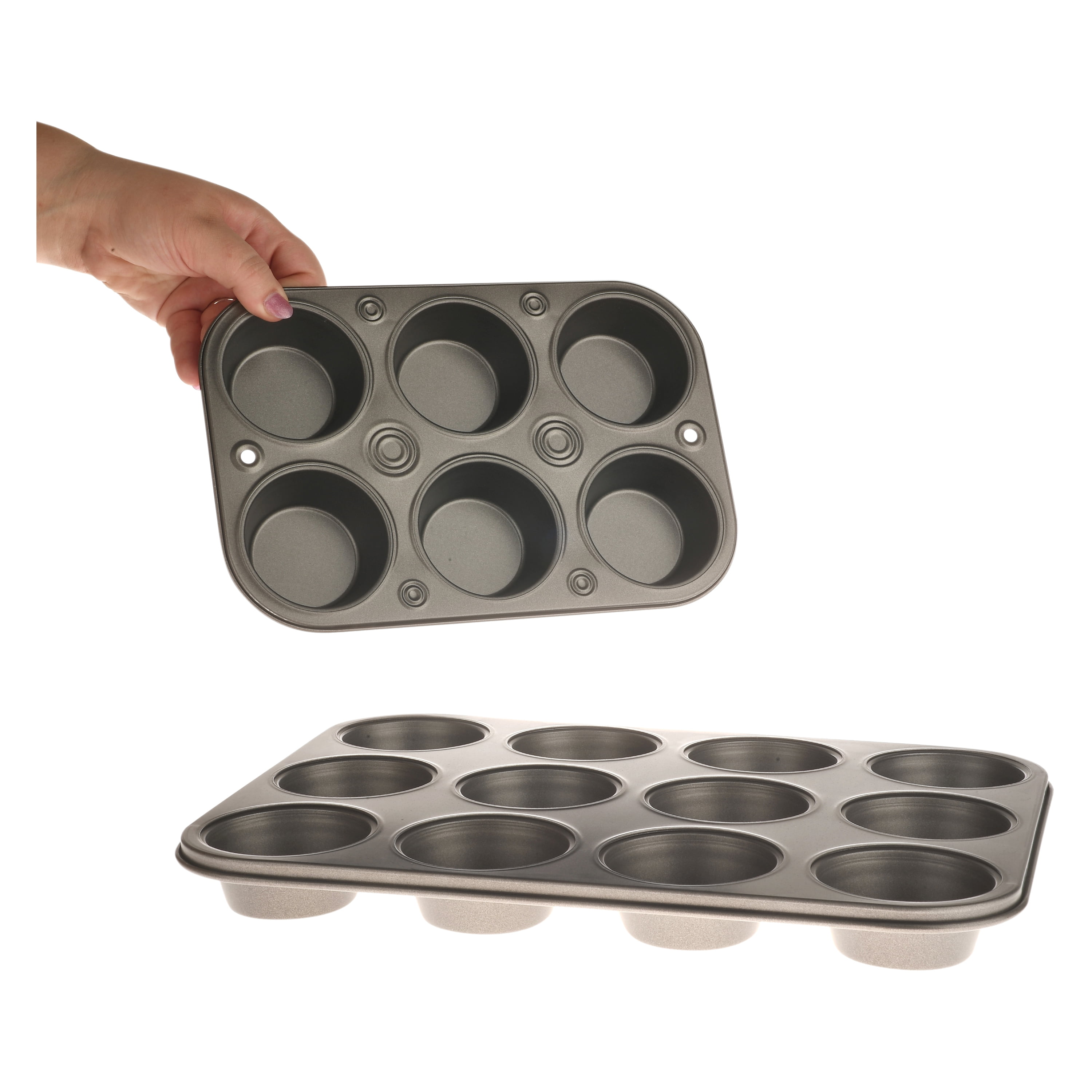 Mainstays Metal Muffin & Cupcake Non-Stick Pans Value Pack, 2 Piece