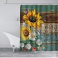 thumbnail image 3 of Farmhouse Shower Curtain, Inspirational Quotes Butterfly Yellow Sunflower Red White Daisy Dandelion Floral Rustic Bathroom Decor, Waterproof Fabric Shower Curtain Set, 72 X 72 Inch, Floral, 3 of 5