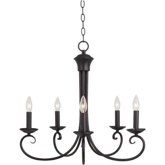 -5 Light Chandelier in Early American Style-25 inches Wide By 23 inches High Bailey Street Home 93-Bel-598022
