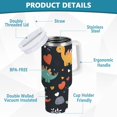 thumbnail image 2 of Yayeee 40oz Stainless Steel Tumbler with Straw and Handle Double-Wall Insulated Travel Water Bottle, Cute Dinosaur, 2 of 8