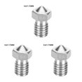 thumbnail image 2 of Justharion 3D Printer Nozzle Stainless Extrude Head Firm Printer Thread Removable Filament Nozzle No.05 3Set, 2 of 6