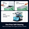 thumbnail image 6 of SIMZLIFE Countertop Ice Maker with Portable Handle, 26lbs/24H, 9 Cubes Ready in 6 Mins, Self-Cleaning, Compact Ice Machine with Basket & Scoop, Green, 6 of 11