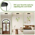 thumbnail image 3 of SparkGlowy 59in Glass Chandelier Pendant Lights for Kitchen Island Dining Room Modern Light Fixture Chandeliers Green, 3 of 9