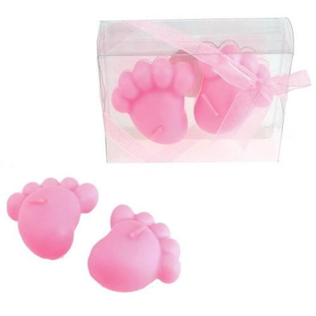 Baby Footprint Floating Candle Favors, 4-1/4-Inch,