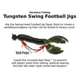 thumbnail image 6 of Harmony Fishing - Tungsten Swing Football Jigs [Pack of 3 w/ 10 Bait Pegs] Swinging Football/Rugby jigs with Hooks for bass Fishing 3/8 oz, 5/0 Hook 3 Pack, 6 of 7