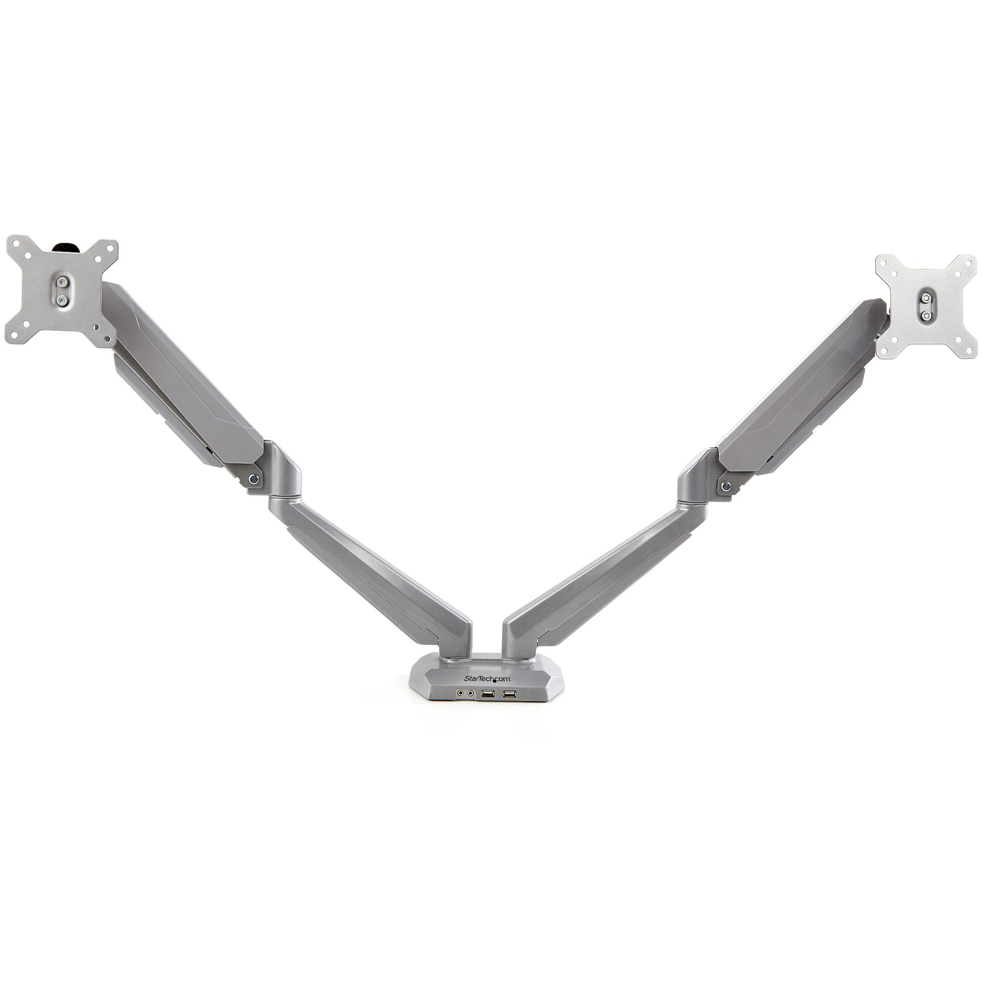 StarTech.com ARMSLIMDUOS Desk Mount Dual Monitor Arm with USB & Audio - Silver